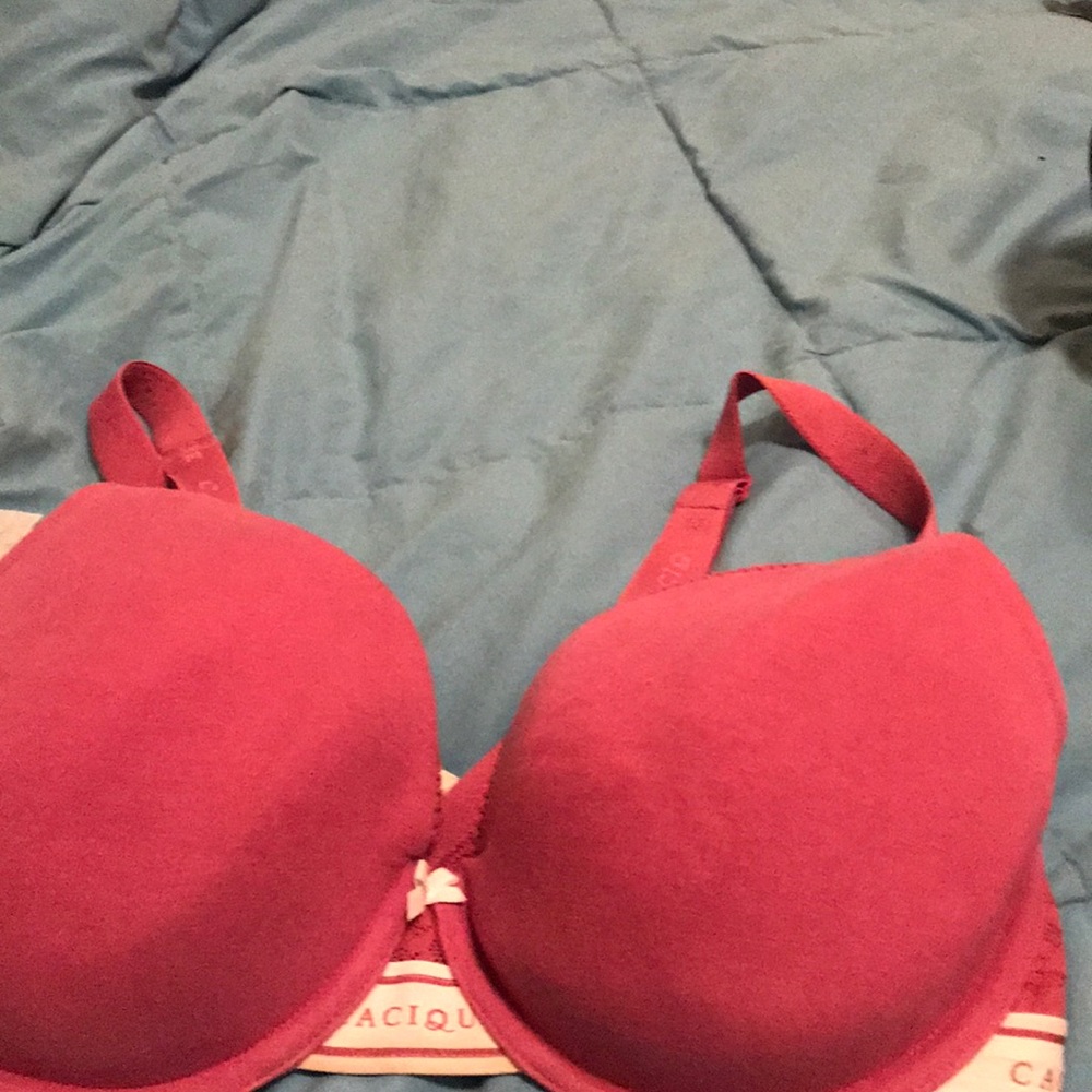 Cacique full coverage magenta jersey bra sz 38D